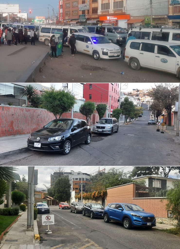 Lower class middle class and upper class cars examples in La Paz Bolivia