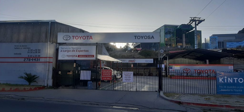 Toyota car dealership called Toyosa in La Paz Bolivia