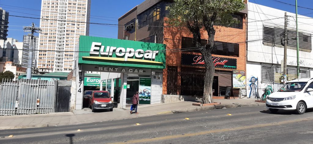 EuropCar agency located in the Central Zone La Paz Bolivia