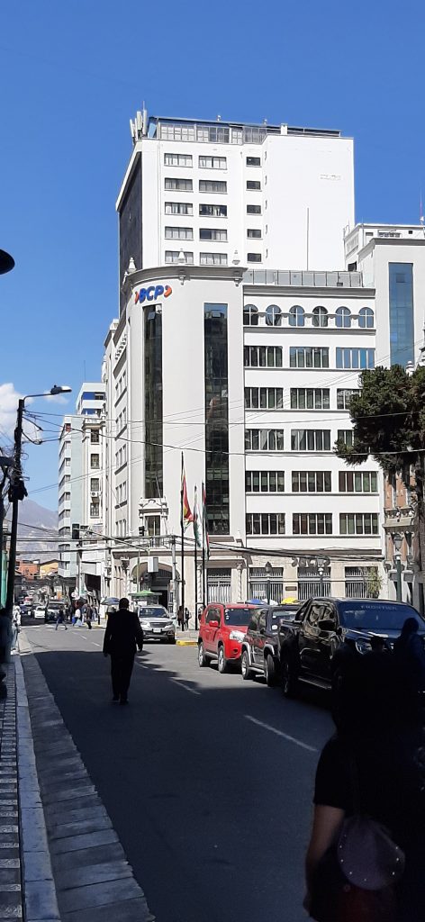 BCP Bank main agency for La Paz Bolivia in the Central Zone