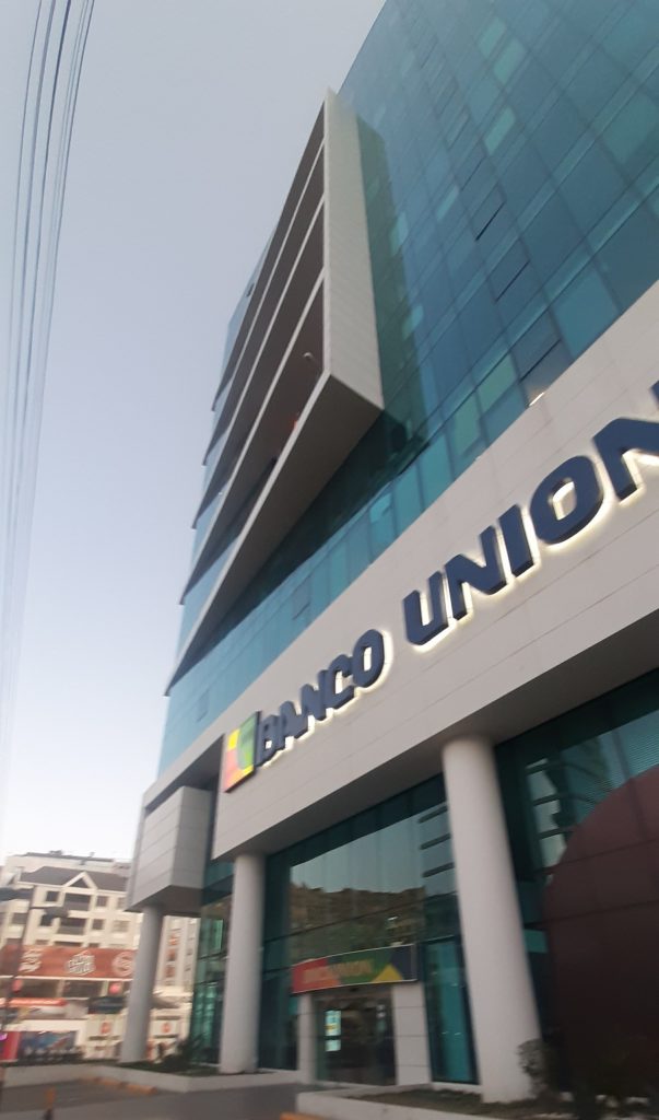 Union Bank major agency located in San Miguel La Paz Bolivia