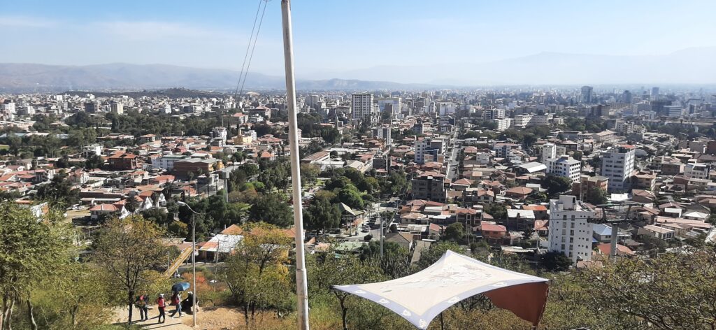 An upper class people's neighborhood in Cochabamba City, Bolivia